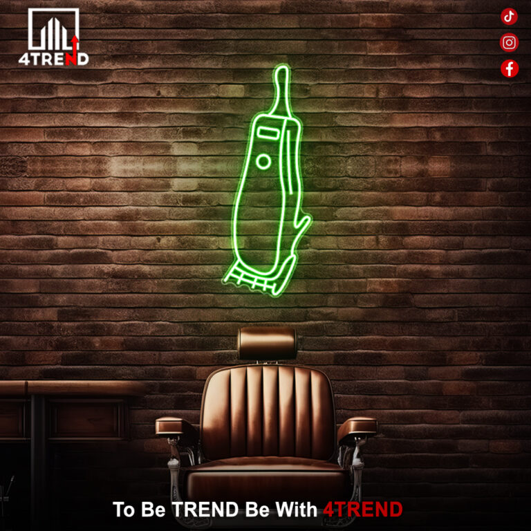 لافتة نيون "ماكينة حلاقة" – ديكور صالون الحلاقة