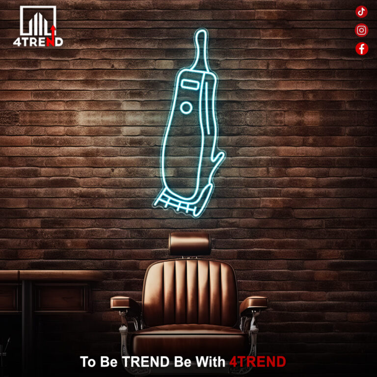 لافتة نيون "ماكينة حلاقة" – ديكور صالون الحلاقة