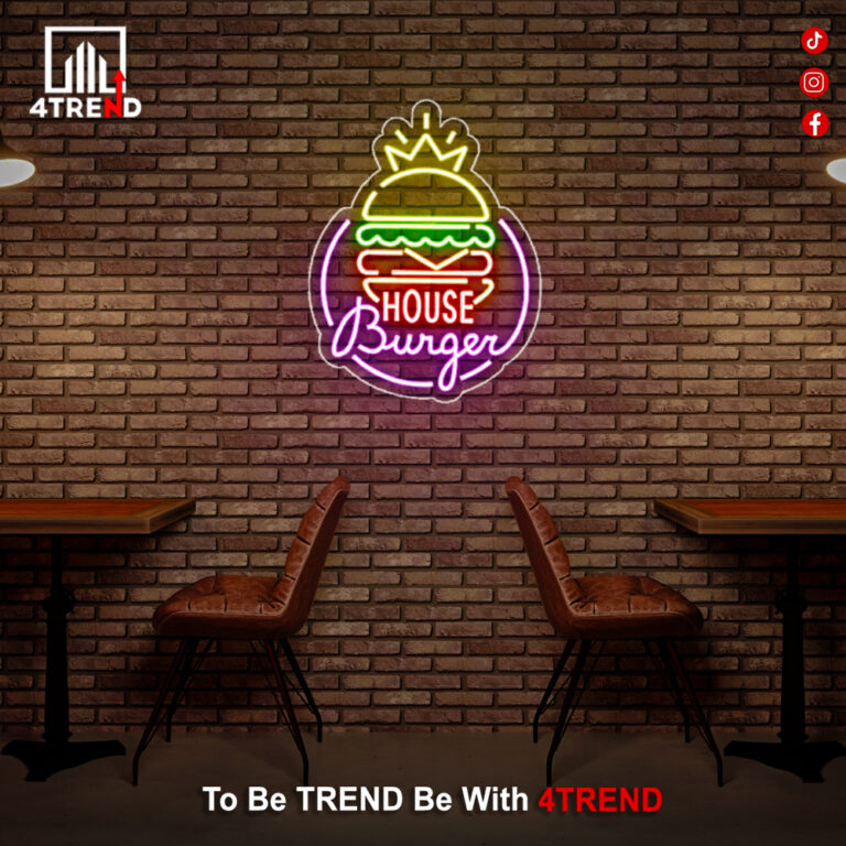 لافتة نيون ليد -ديكور لـمطاعم البرجر