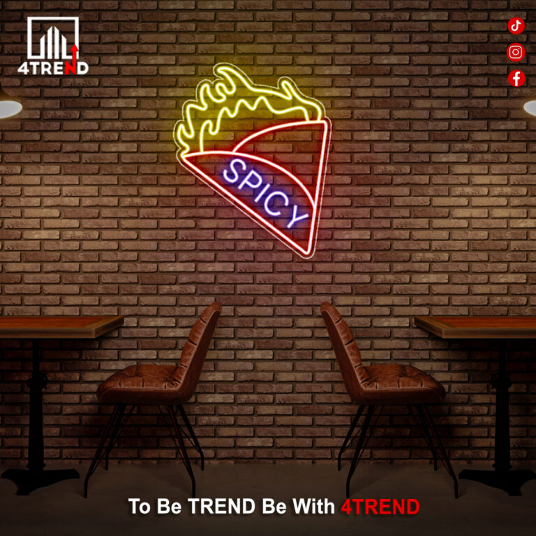لافتة نيون ليد - ديكور لمطعم كريب سوري