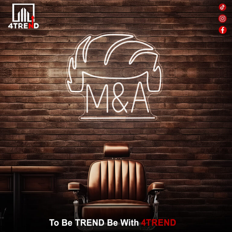 لافتة نيون لـ صالون الحلاقة – بحروف اسمك