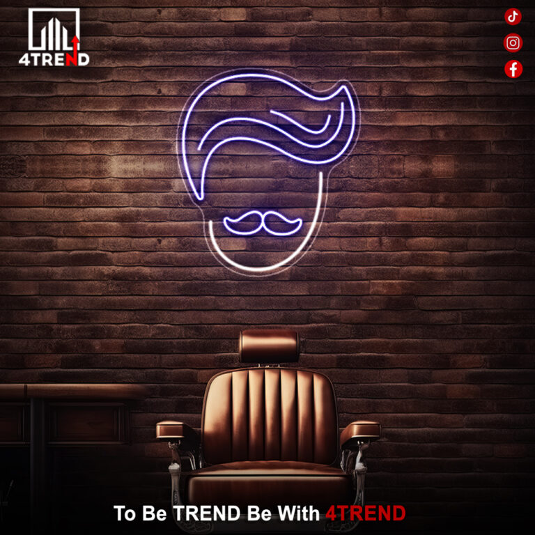 نيون ليد ديكور صالون الحلاقة