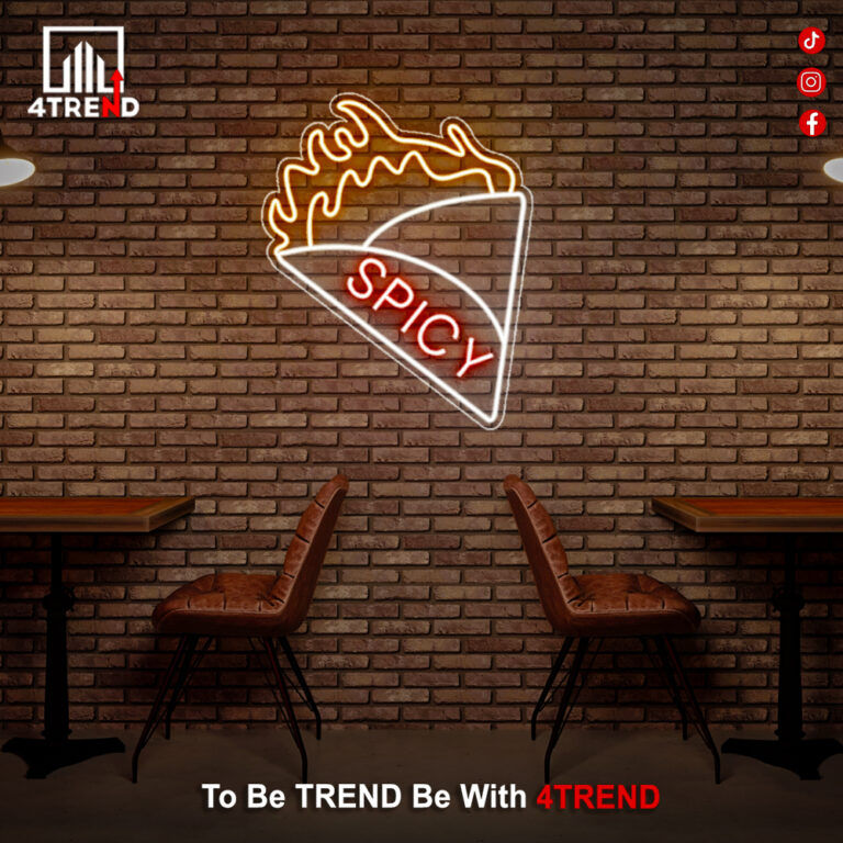 لافتة نيون ليد - ديكور لمطعم كريب سوري