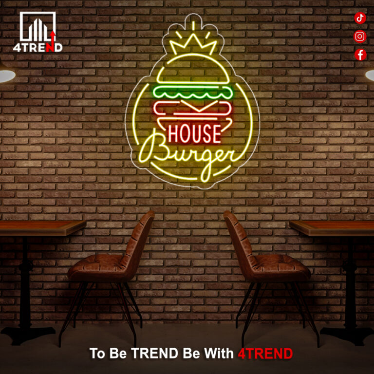 لافتة نيون ليد -ديكور لـمطاعم البرجر