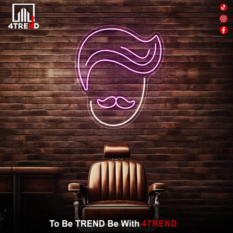 نيون ليد ديكور صالون الحلاقة