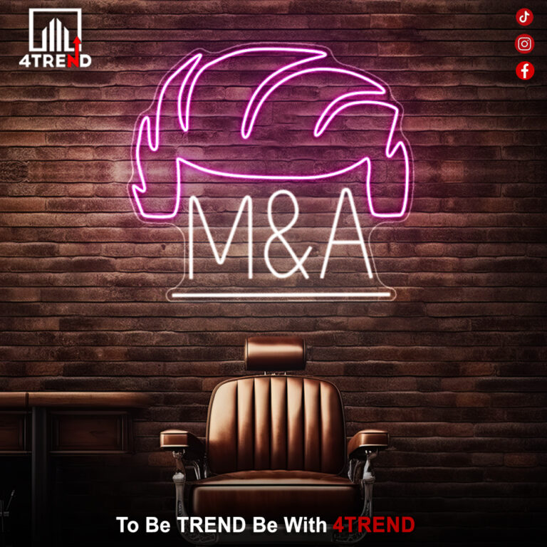 لافتة نيون لـ صالون الحلاقة – بحروف اسمك