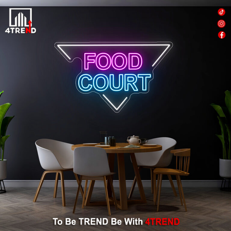 لافتة نيون ليد "Food Court – ديكور للفود كورت
