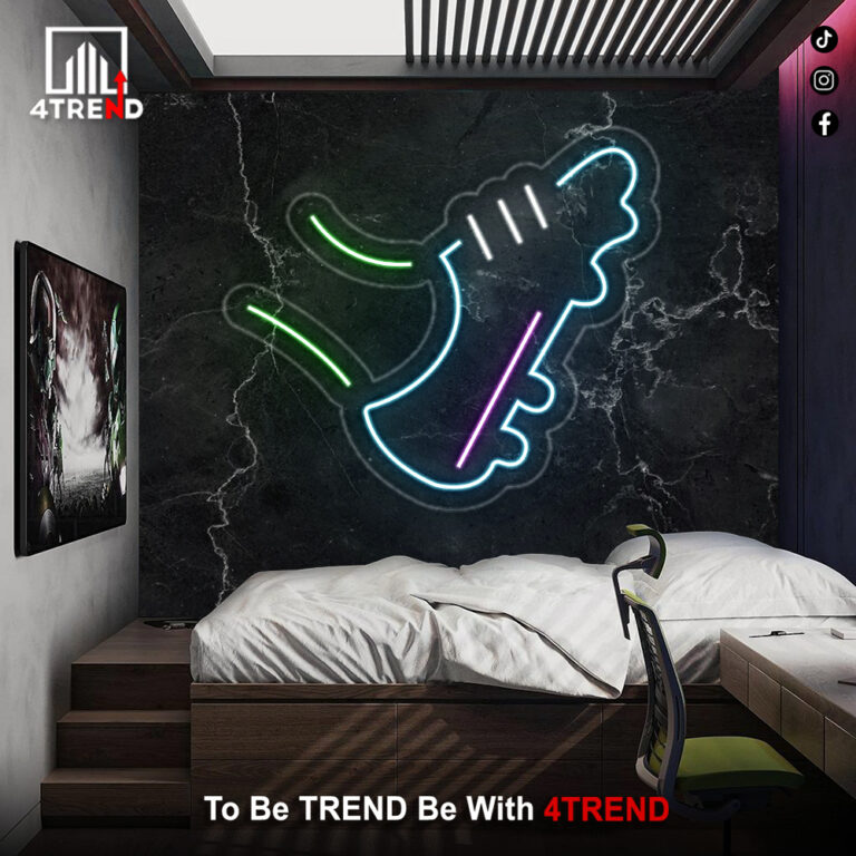 لافتة نيون " حذاء رياضي" - ديكور للملاعب