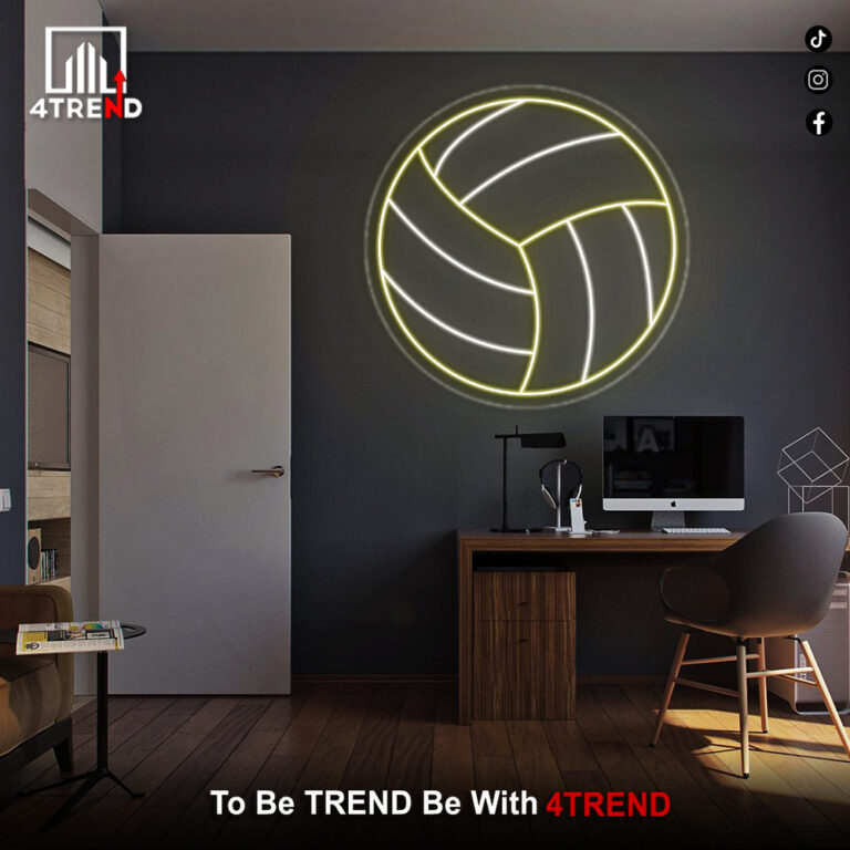 لافتة نيون "كرة "مضيئة -ديكور للملاعب
