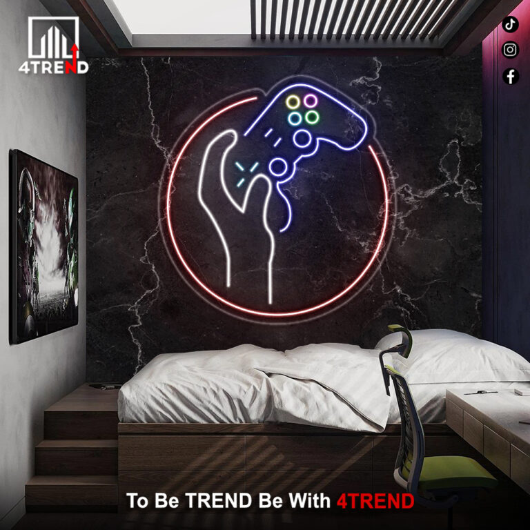 لافتة نيون مضيئة - ديكور غرفة الجيمنج