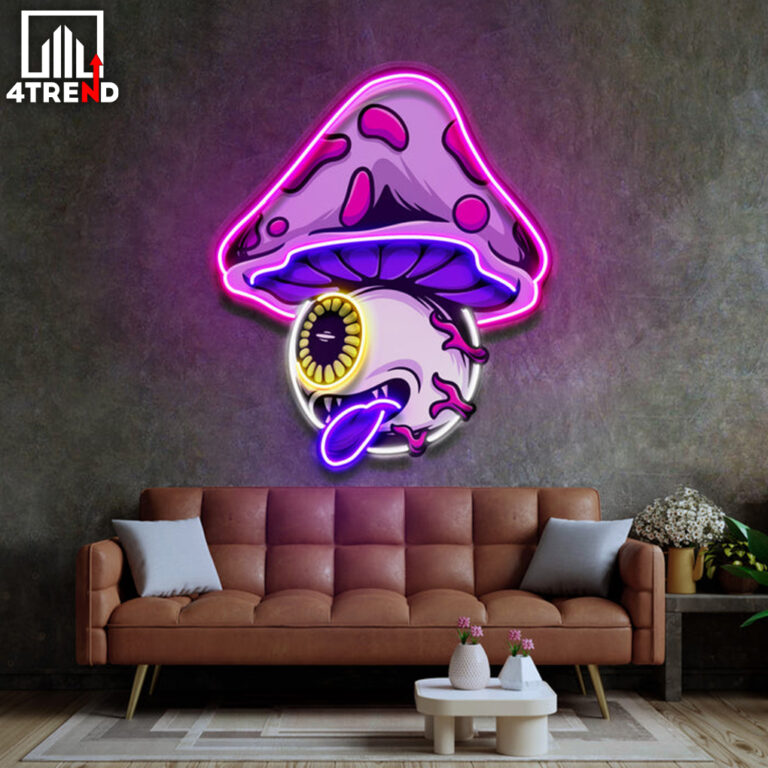 لوحة نيون "Mushroom Eye" - ديكور غرفة الأطفال