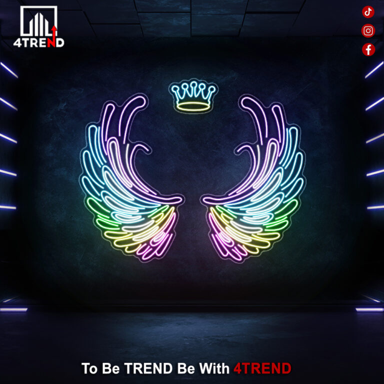 ديكور أجنحة نيون ليد ملون - ديكور للكافيهات