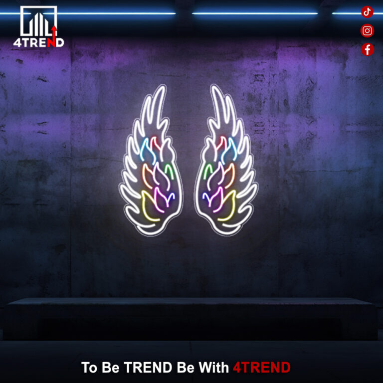 اجنحة ملاك نيون ليد الوان - ديكور للتصوير