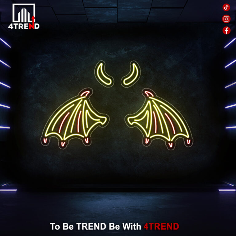 ديكور أجنحة مضئ - ديكور نيون