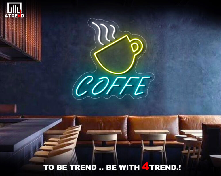 ديكور نيون لمحلات القهوة و الكافيهات