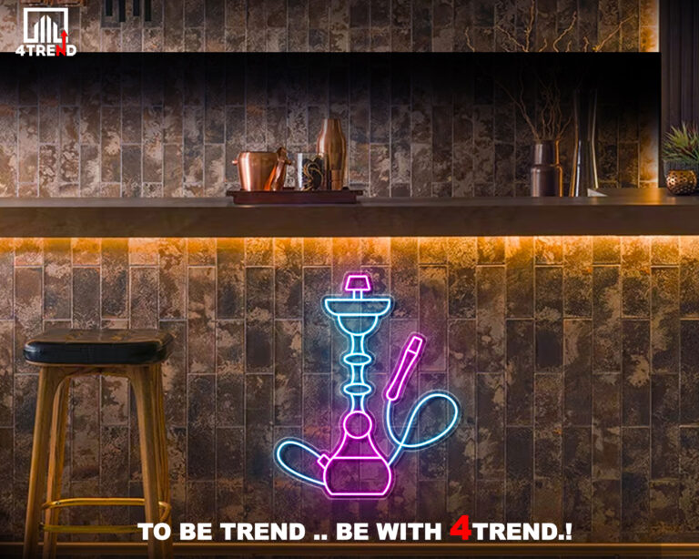 ديكور نيون للكافيهات "شيشة" مضيئ