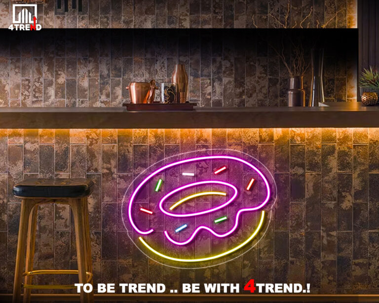 ديكور نيون "دونتس" - ديكور محل حلويات