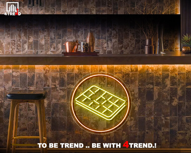 ديكور نيون مضيئ "waffle" - ديكور عربية وافل