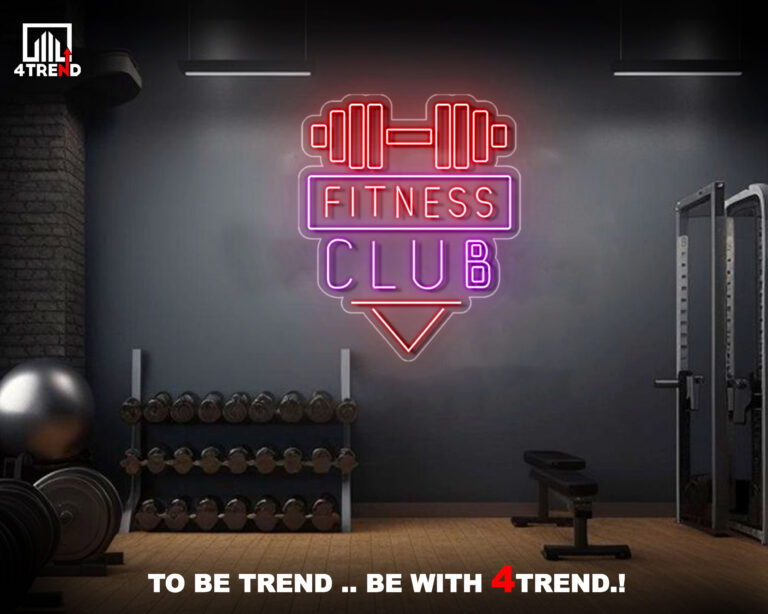 ديكور نيون لصالة الجيم - ديكور للجيم والنوادي