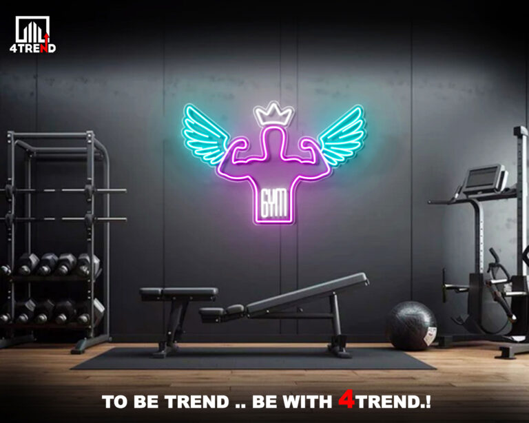 ديكور نيون مضيء عصري لصالة الجيم