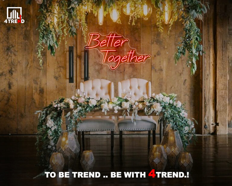 لافتة نيون مضيئة"Better Together" - ديكور الخطوبة