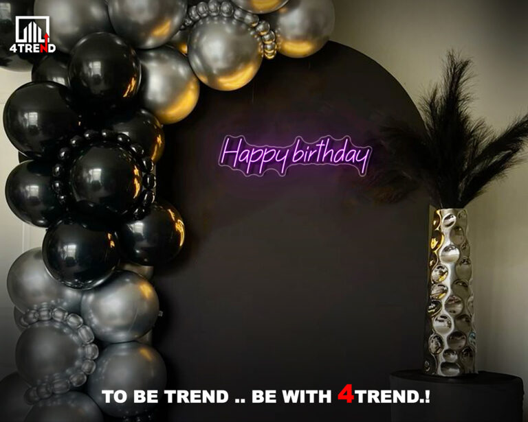 لافتة نيون مضيئة Happy Birthday