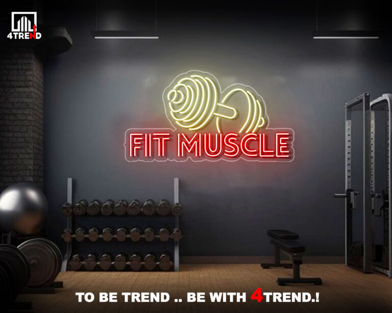 ديكور نيون لصالات الجيم