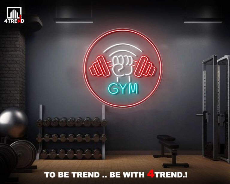 ديكور نيون رياضي LED لصالة GYM