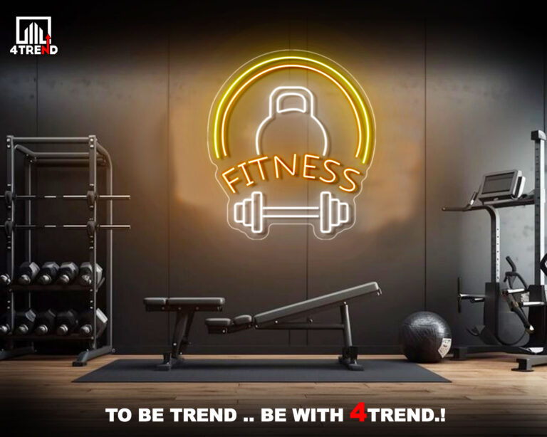 لافتة نيون "Fitness" - ديكور صالة GYM