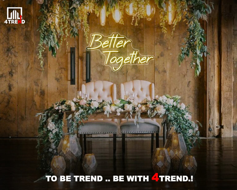 لافتة نيون مضيئة"Better Together" - ديكور الخطوبة