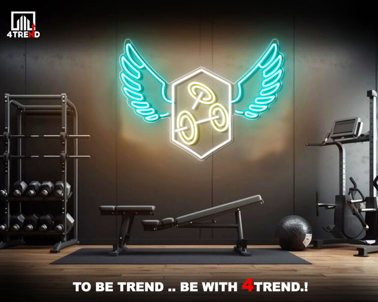 ديكور نيون مضيئ لصالة الجيم