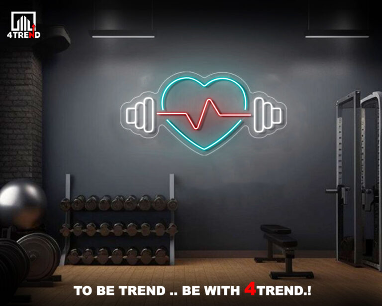 أفضل لافتات نيون لصالات الجيم