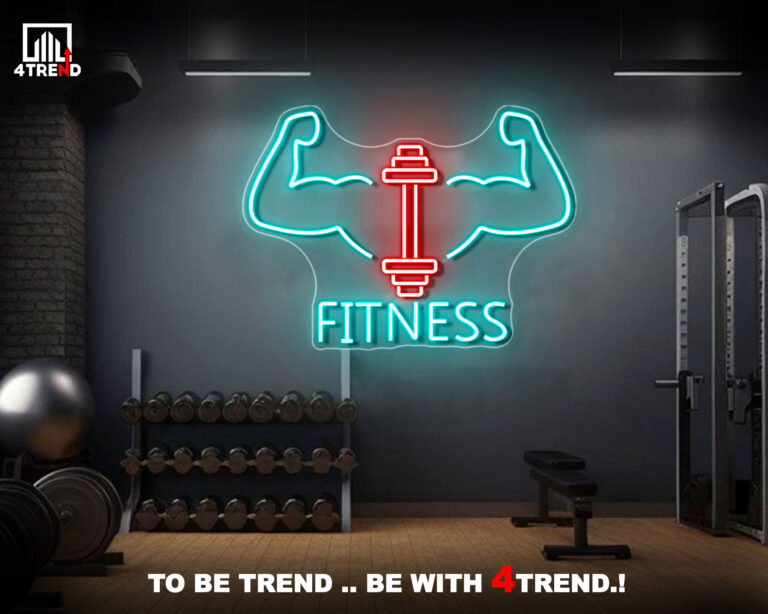 ديكور نيون لصالة الجيم