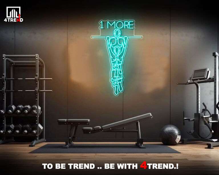 ديكور نيون مميز لصالة الجيم