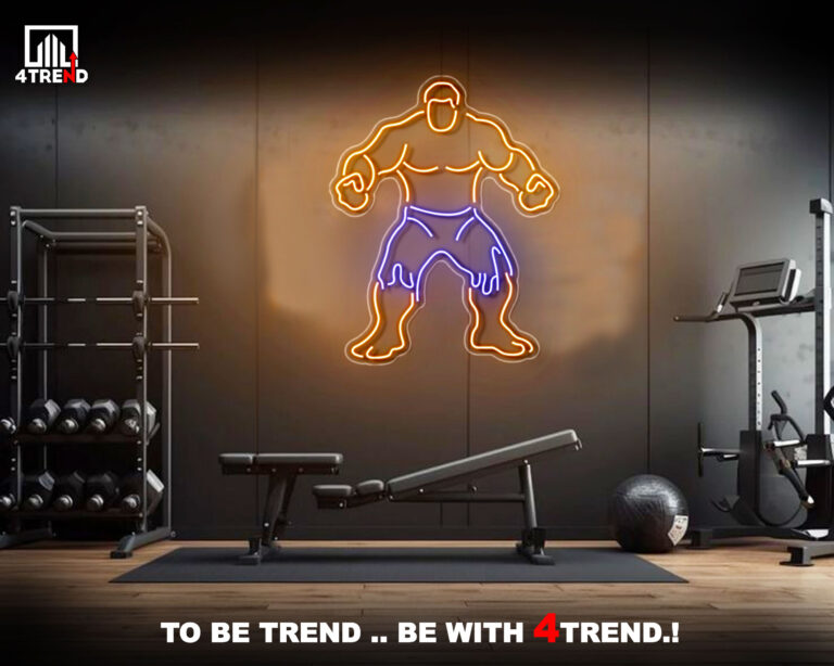 لافتة نيون مضيئة لصالة GYM