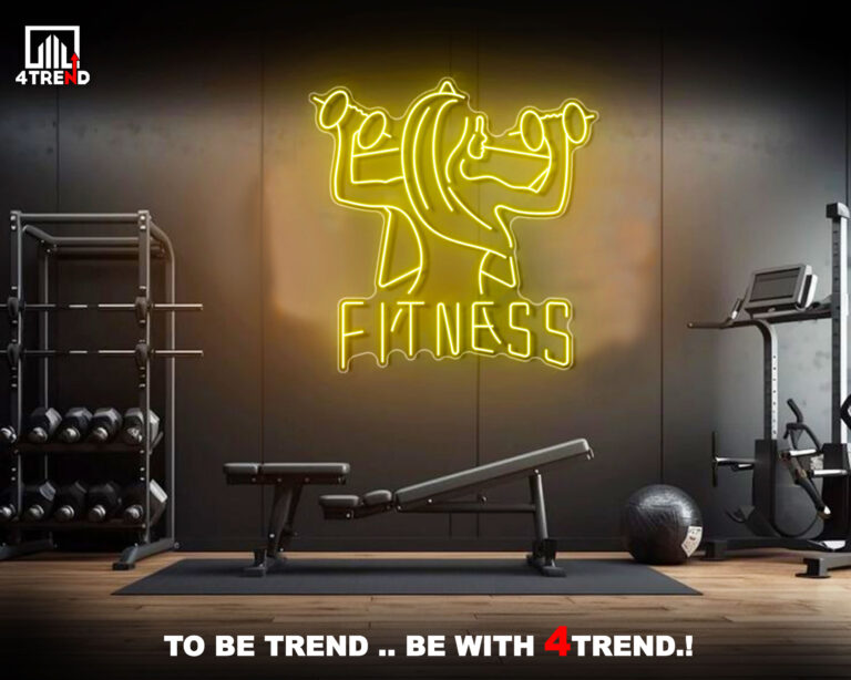 ديكور نيون LED لصالات جيم السيدات