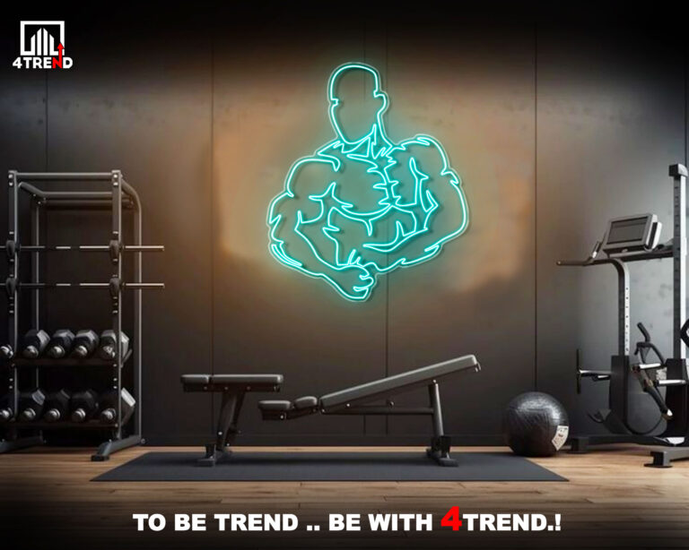 لافتة نيون مضيئة لصالة الجيم