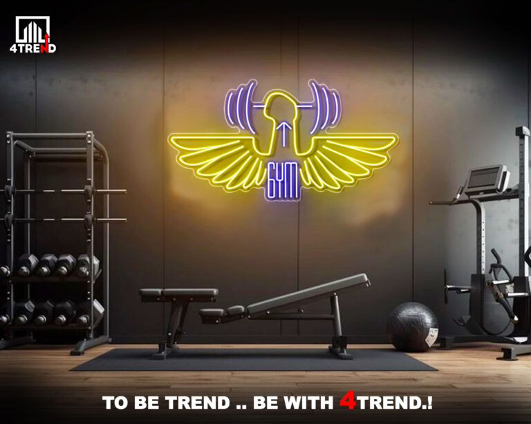 ديكور نيون أنيق لصالة جيم