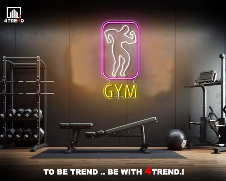 ديكور نيون لصالة الرياضة - ديكور الجيم