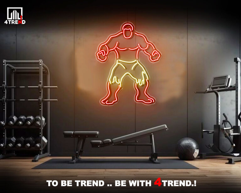 لافتة نيون مضيئة لصالة GYM