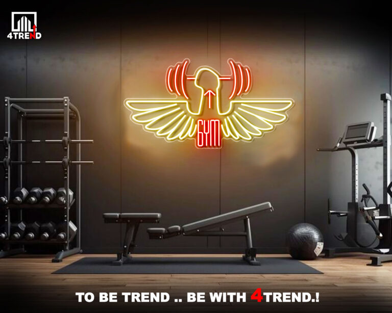 ديكور نيون أنيق لصالة جيم