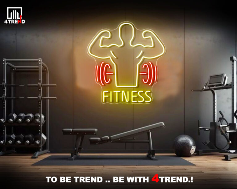 لافتة نيون رياضية لصالة الجيم